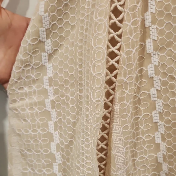 Free People Cream Lace Mini Dress - Picture 11 of 13